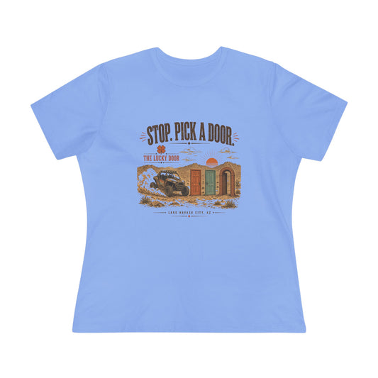 Stop. Pick a Door. Women's Relaxed Tee