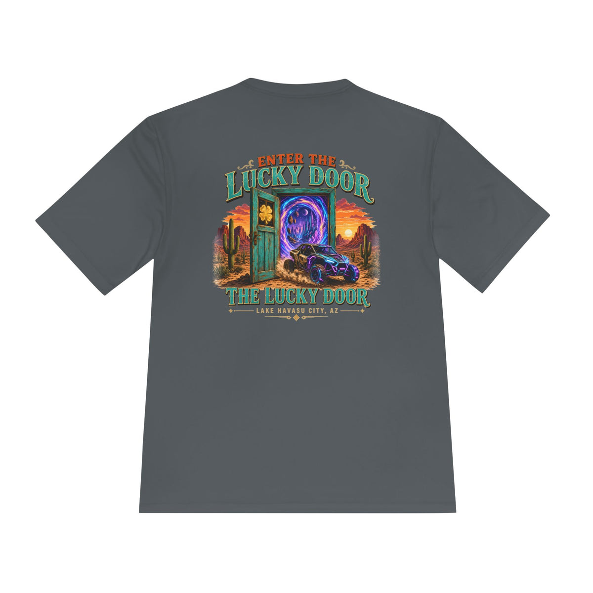 Enter the Lucky Door Performance Tee