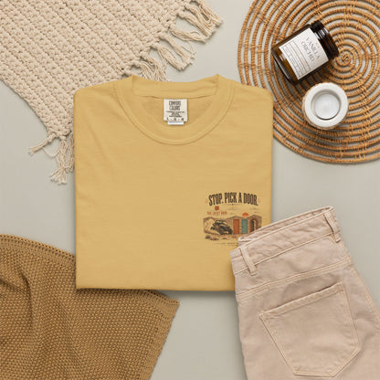Stop and Pick a Door Heavyweight Tee