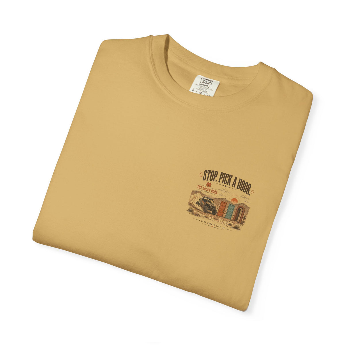 Stop and Pick a Door Heavyweight Tee