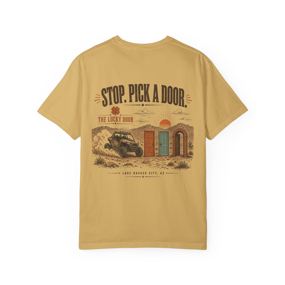 Stop and Pick a Door Heavyweight Tee